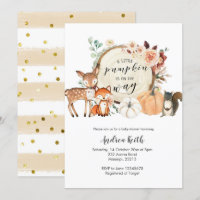 Chuva de bebê laranja queimada de abóbora de outon