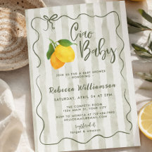 Chuva de Bebê Lemon Italian Amalfi Neutro em Gêner