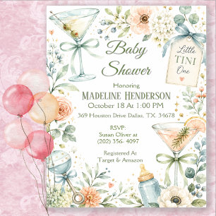 Convite Chuva de Bebê Little Tini One Martini