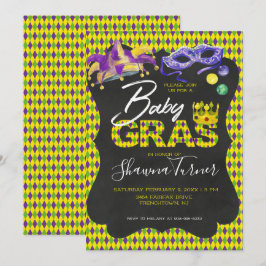 Convite Chuva de Bebê Mardi Gras