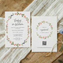 Chuva de Bebê Menina Bebê em Flor Pink Floral