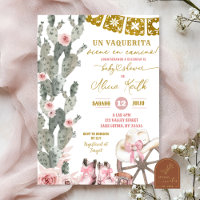 Chuva de Bebê Menina Vaqueira Rosa Desbotado Espan