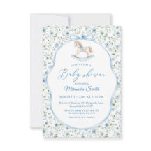 Chuva de Bebê Menino Cavalo Balanço Vintage