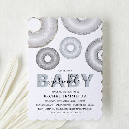 Convite Chuva de Bebê Menino Glitter Donut Baby Sprinkle