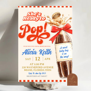 Convite Chuva de Bebê Menino Tema Azul Retro, Bebê Pronto