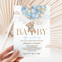Chuva de Bebê Menino Urso Azul