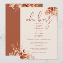 Chuva de Bebê Oh Boy Floral Outono