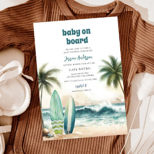 Convite Chuva de Bebê Onda Azul Baby Shower