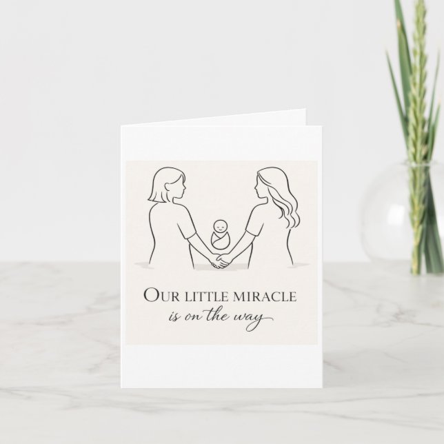 Convite Chuva de bebê para duas mães  (Frente)