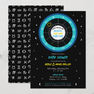 Convite Chuva de Bebê Personalizada com Signo do Sol da As