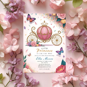 Convite Chuva de Bebê Princesa da Carruagem Real