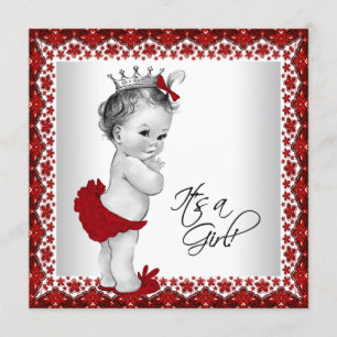 Convite Chuva de Bebê Princesa Natal Meninas