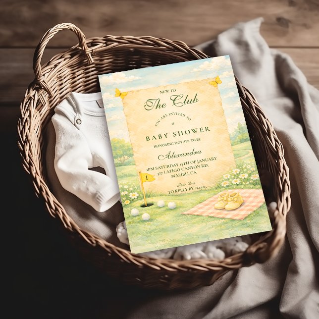 Convite Chuva de Bebê Storybook Golf (Criador carregado)