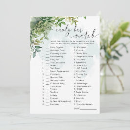 Convite Chuva de Bebê Tema Verde Jogo da Barra de Chocolat