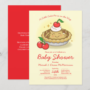 Convite Chuva de Bebê Torta de Cereja