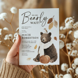 Convite Chuva de Bebê Urso da Floresta