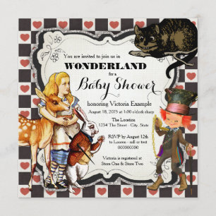 Convite Chuva de Bebê Vintage Wonderland