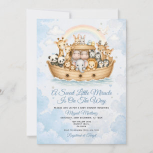 Convite Chuva de Bênçãos a Caminho - Baby Shower da Arca d