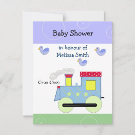 Convite Chuva de Bençãos Baby Shower Trem