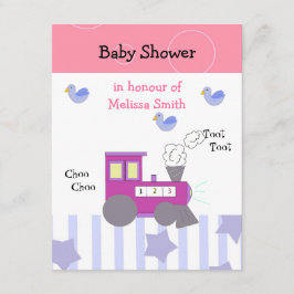Convite Chuva de Bençãos Baby Shower Trem