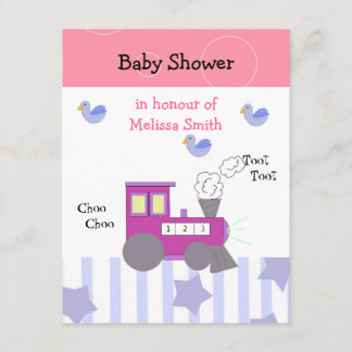 Convite Chuva de Bençãos Baby Shower Trem
