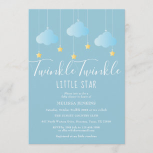 Convite Chuva de Bênçãos / Baby Shower Twinkle Twinkle Lit