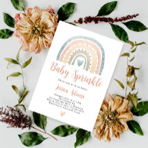 Chuva de Bênçãos Bebê Arco-Íris Boho Moderna