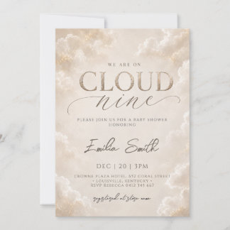 Convite Chuva de Bençãos Bege Neutro Baby Shower