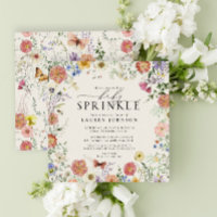 Chuva de Bênçãos de Bebê com Floral de Flores Silv