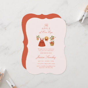 Convite Chuva de Bênçãos Minimalista para Bebê Menina