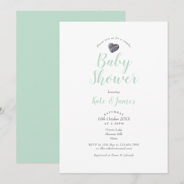 Convite Chuva de Bênçãos para Casais / Baby Shower da Pedr (Frente/Verso)
