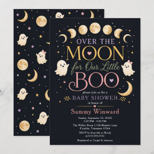 Convite Chuva de Boas-Vindas Little Boo Baby Shower