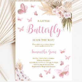Convite Chuva de Borboletas Boho Baby Shower
