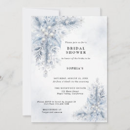 Convite Chuva de Branco Inverno Bridal Shower
