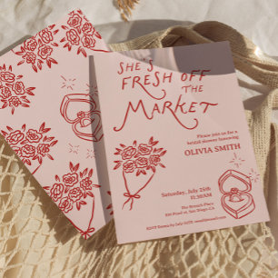 Convite Chuva de Brincadeiras no Mercado Casamento à Vista