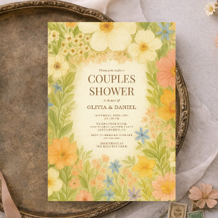 Convite Chuva de Casais de Jardim Botânico Floral