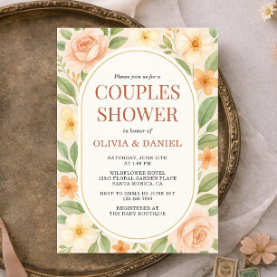 Convite Chuva de Casais Florais Botânicos