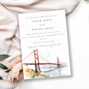 Convite Chuva de Casal da Ponte Golden Gate de São Francis