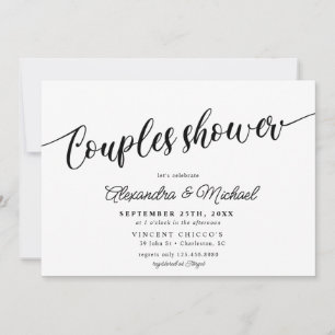 Convite Chuva de Casal Elegante