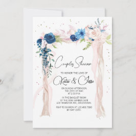 Convite Chuva de Casal Floral Arco Borgonha Temperamental