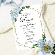 Chuva de Casal Geométrico Floral Azul Poeirento