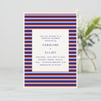Chuva de Casal Listra Vermelha Branca Azul Retro