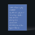 Convite Chuva de Casal Moderna Azul com Letreiro Único Ten<br><div class="desc">Convite de Chuva de Casal Moderna Azul com Letreiro Único Tendência</div>