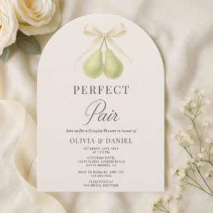 Convite Chuva de Casal Par Perfeito Elegante