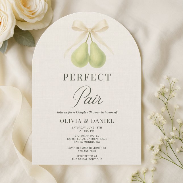 Convite Chuva de Casal Par Perfeito Elegante (Criador carregado)