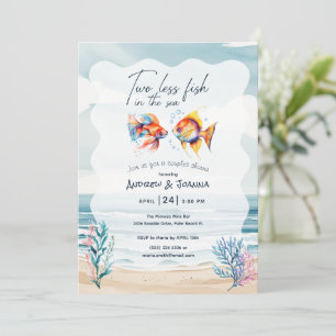 Convite Chuva de Casamento de Casal Dois Peixes Menos No M