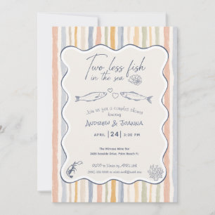 Convite Chuva de Casamento para Casal com Dois Peixes Meno
