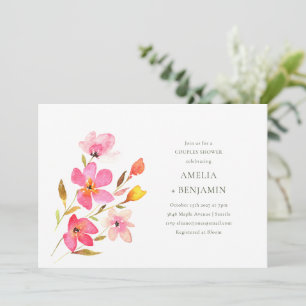 Convite Chuva de Casamento Personalizada com Flor Silvestr