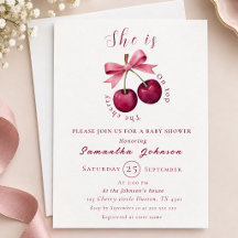 Chuva de Cerejas no Topo do Chá de Bebê 