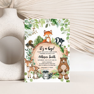 Convite Chuva de Confetes Fatia de Madeira para Baby Showe